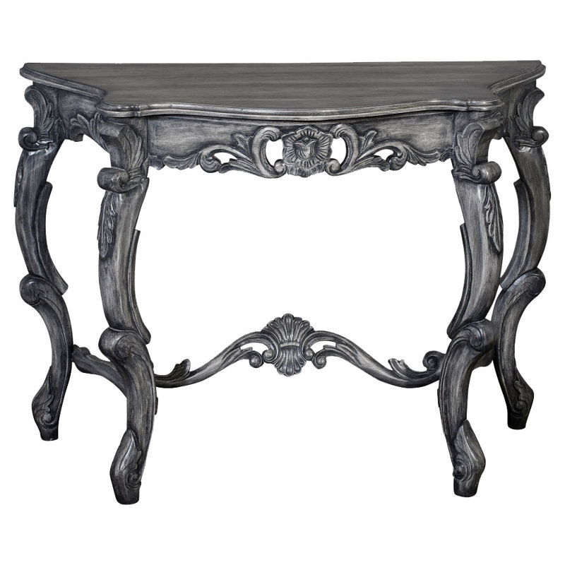 Console en bois massif 40,5 po Atakan, Gris
