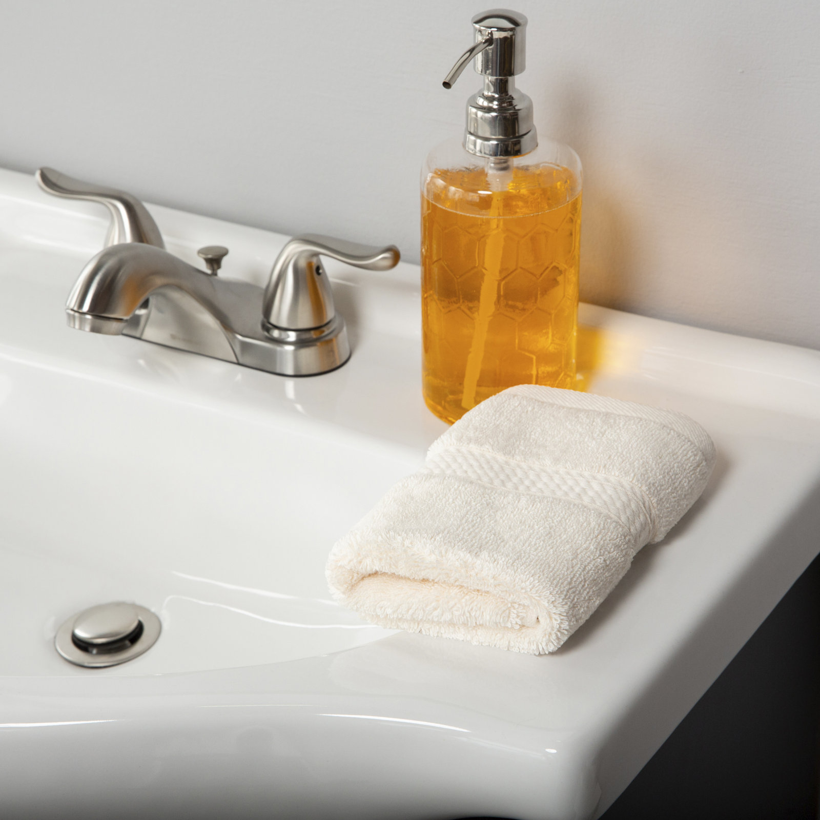Egyptian Cotton Washcloth Set, Cream, Washcloth - 6 Pack
