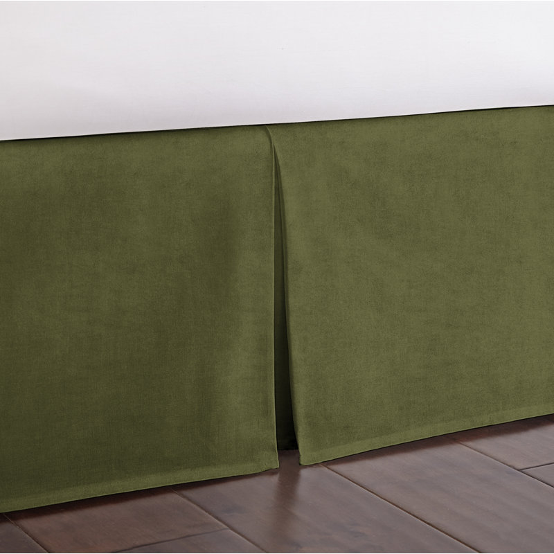 Alia Bed Skirt, Full, 15", Aloe
