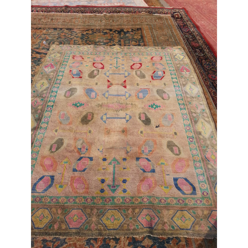 Antique Allover Tribal Pattern Indian Cotton Agra Area Rug