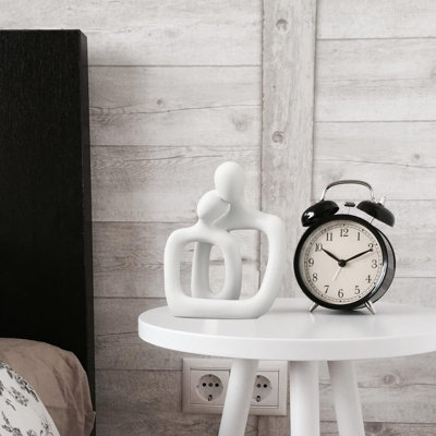 Statue de couple abstrait, décor de chambre à coucher pour couple minimaliste, décorations blanches pour amoureux, décorations de bureau moderne, décorations de meuble télé pour l'esthétique du salon, figurine de bureau
