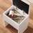 Vanity Set With Lighting Mirror And 6 Open Shelves, 2 Drawers And Storage Stool