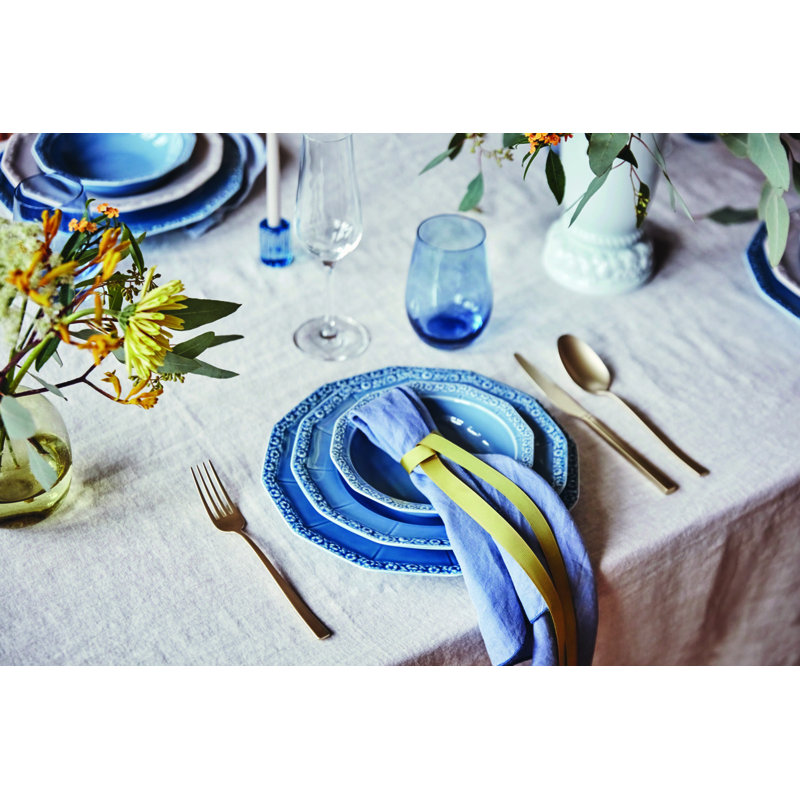 Maria Porcelain Dinner Plate, White