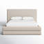 Lit plateforme tapissier Viski Brun Boucle-100964992
