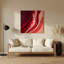 Abstrait couleur champ 8 rouge, art mural en métal-39537223