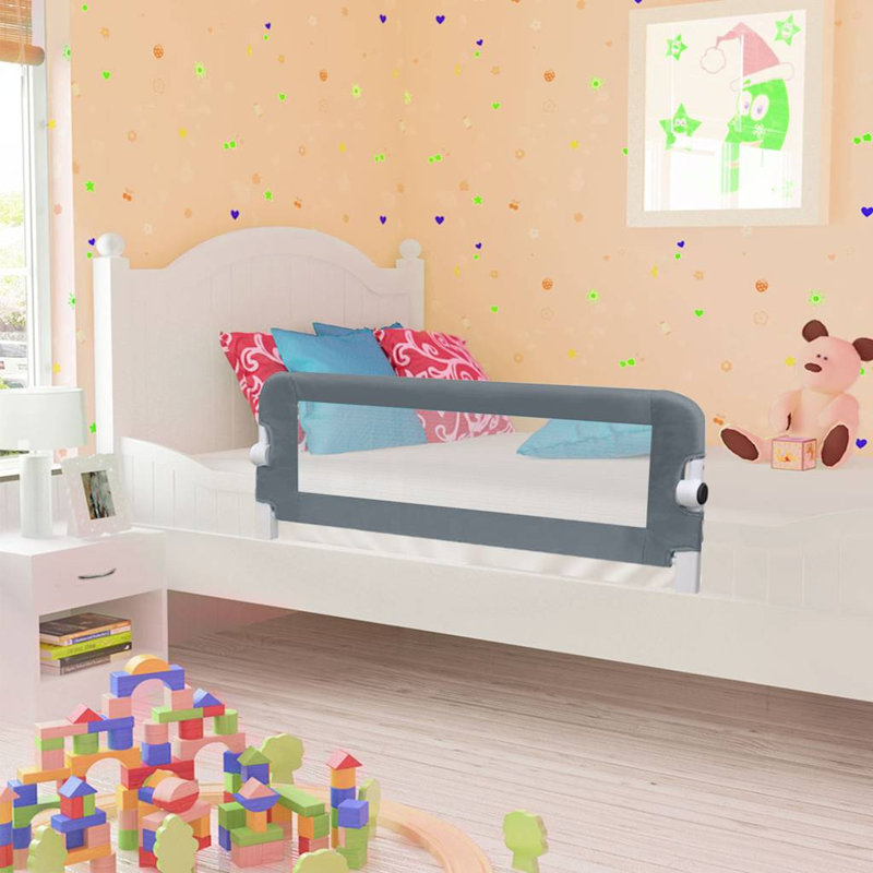 Lykke Toddler Safety Side Rails, Grey, 42cm H x 40.5cm W x 180cm L