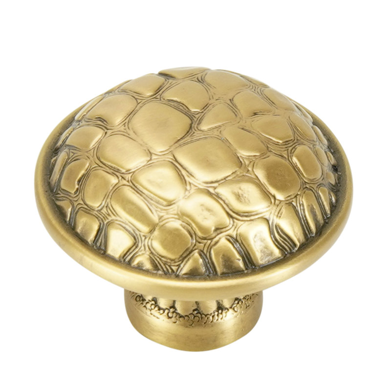 ALLIGATOR KNOB FLORENTINE, Museum Gold