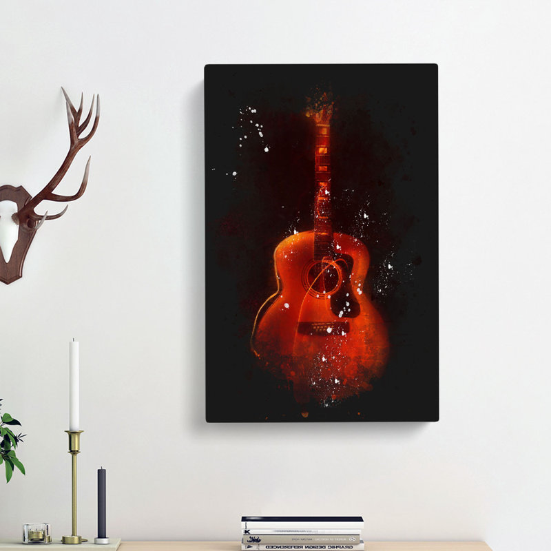 Abstract Guitar - Wrapped Canvas, 50cm H x 35cm W x 3cm D