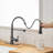 Single Handle Pull Down Sprayer Kitchen Faucet With Advanced Spray, Pull Out Spray With Deck Plate In-105517886
