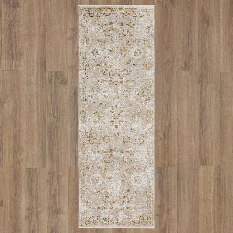 Tapis crème Karastan Rugs Fresco, Tapis de couloir 2 pi 6 po x 7 pi 6 po