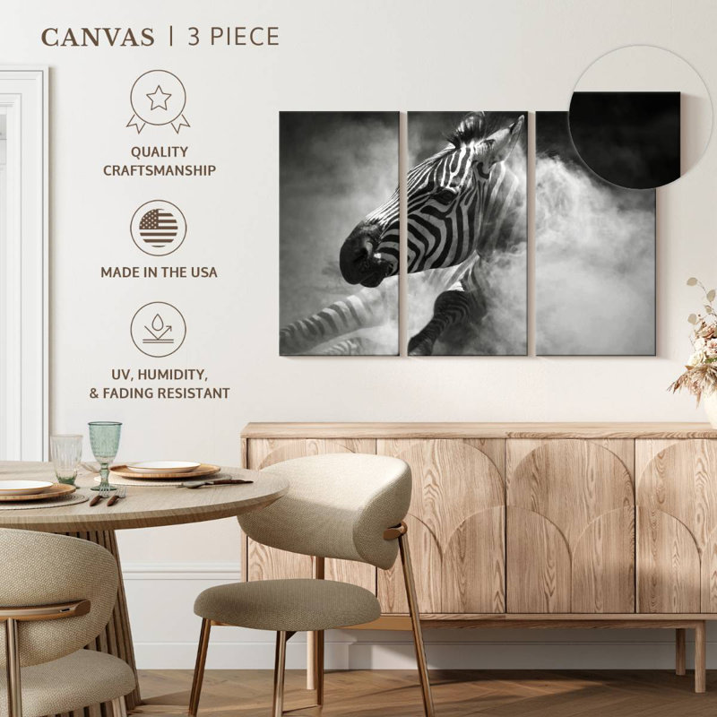 Brampt Dusty Zebra, 32" H x 50" W