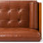 Canapé capitonné Mid-Century moderne avec coussins décoratifs roulés