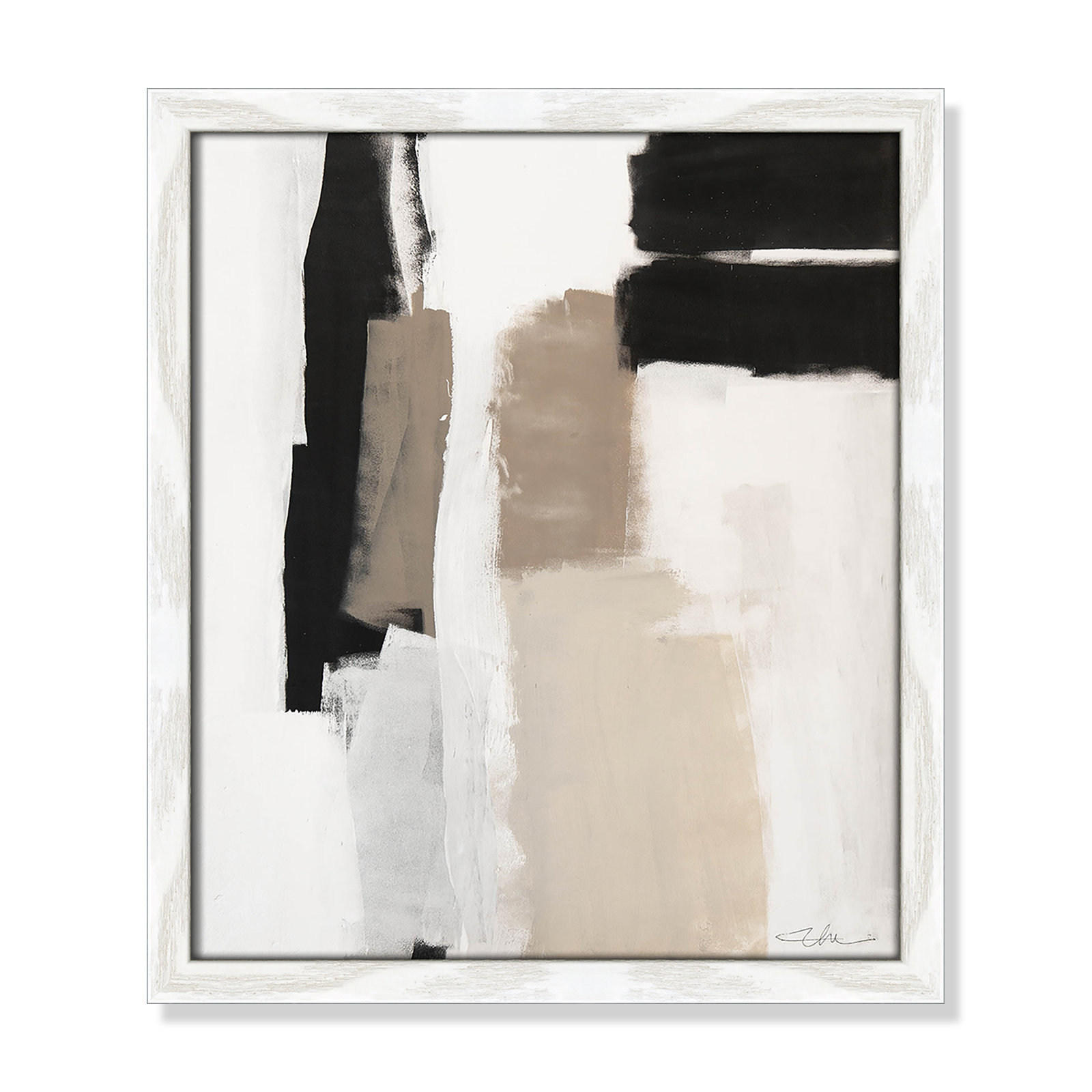 Earth Scapes II by Casa Fine Arts, White Slim Unmatted Picture Framed, 15" H x 13" W x 1.25" D