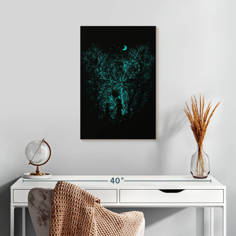 Darkness Into The Woods I, H 24 po x l 16 po