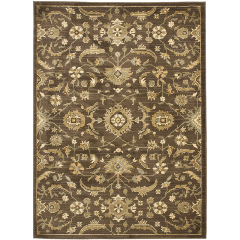 Tapis brun / vert Christensen, Rectangle 4 pi x 5 pi 7 po