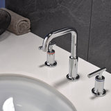 Metro Bathroom Faucet - Widespread - 8" Brass/Polished Chrome
