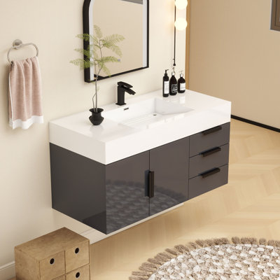 Meuble-lavabo mural simple 42 po