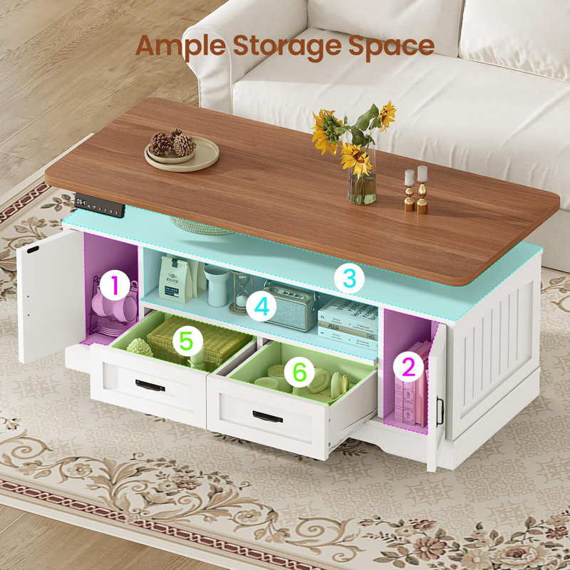 Bijolle Single Coffee Table, White