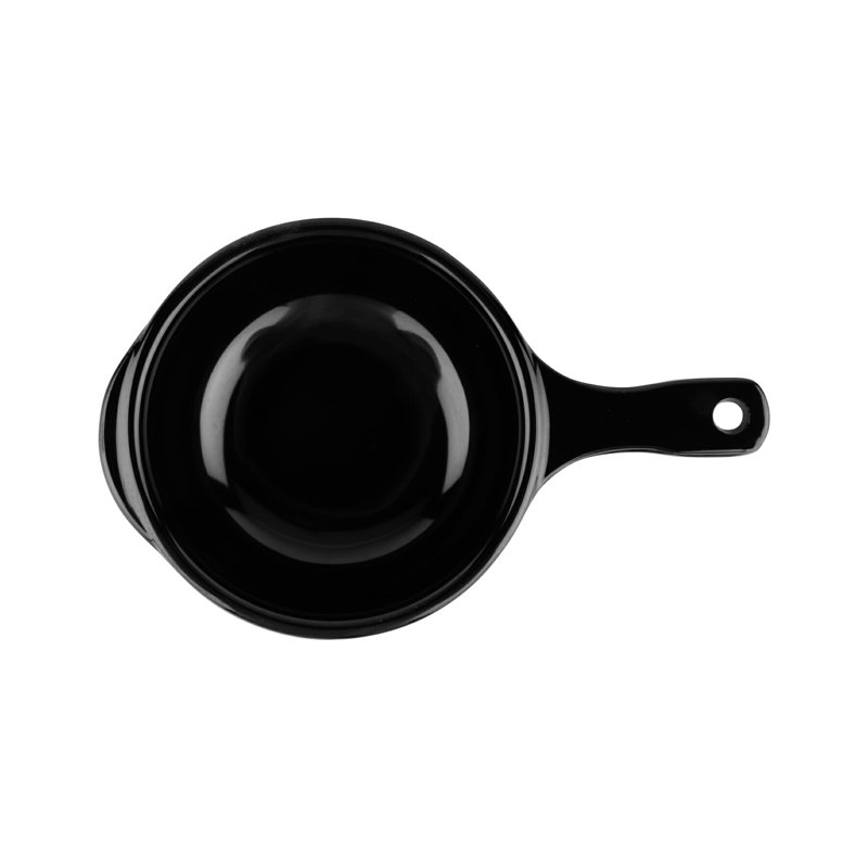 Bol à soupe avec poignée, 12 onces, noir GET HSB-112-BK (ensemble de 12)