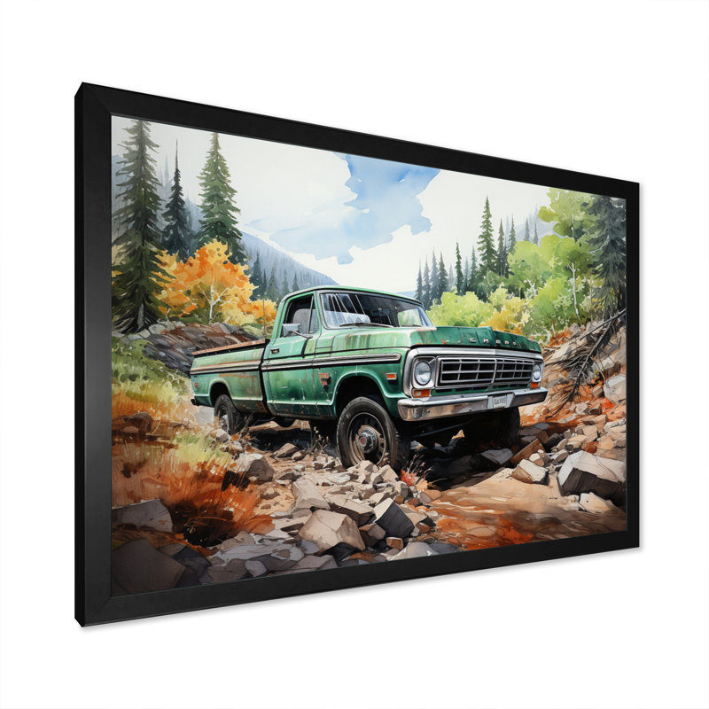 Camionnette Offroad Adventures III - impression, Cadre simple noir, H 30 po x l 40 po x P 1,5 po