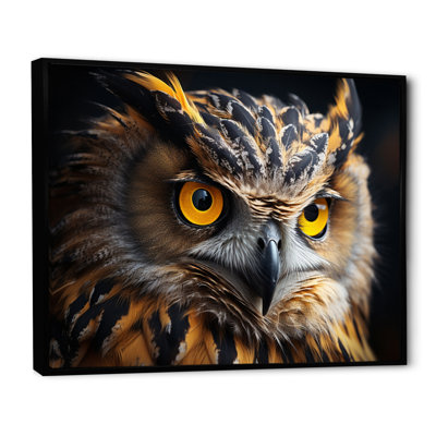 Portrait d'un hibou jaune - impression