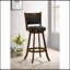 Tabouret pivotant en châtaignier et noir (ensemble de 2)