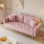 Causeuse capitonnée, canapé rembourré avec coussin décoratif-1705761187