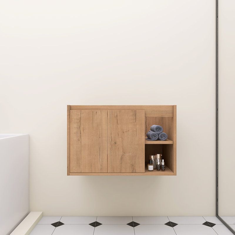 Base de meuble-lavabo mural simple 30 po avec porte à fermeture douce