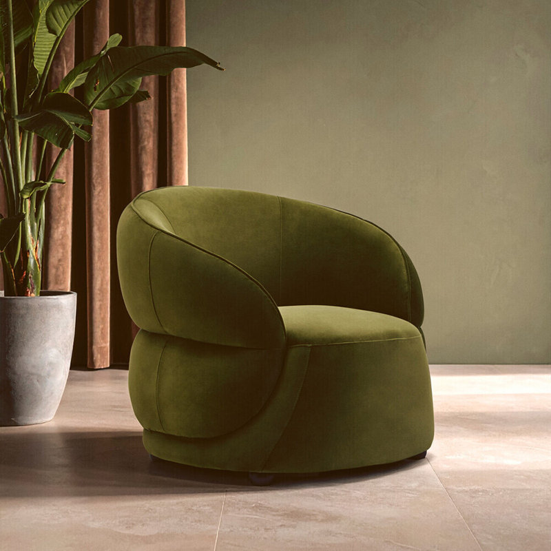 Darla Upholstered Armchair, Green