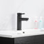 Robinet de lavabo à poignée simple au fini noir mat