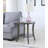 Perth Contemporary Oval Shelf End Table, Gray