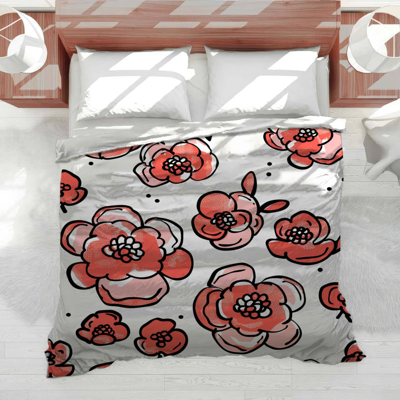 Édredon floral rétro Flower Blossoms Bedding, Édredon simple