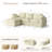 Boneless 105.5" Cloud Boneless Sectional Couch L-Shaped, Modular Cloud Couch with Deep Seat & Back Pillow, Compressed Sofa with Ottoman for Living Room Bedroom, Free Combination, No Assembly Required-1802633674