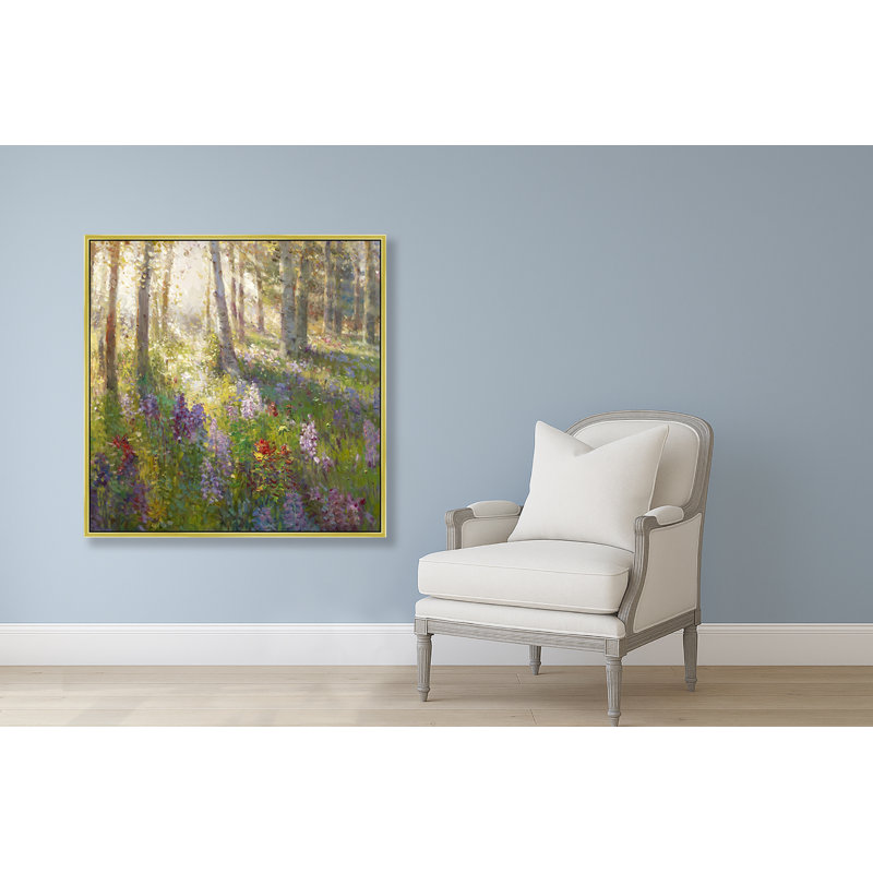 Twilight Among The Lupines Print, 47" H x 47" W, Gold