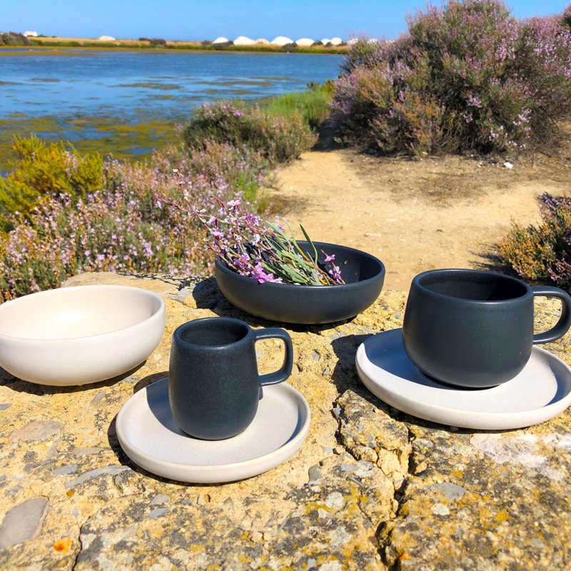 Habraham 4 Piece Stoneware Individual Bowl 16cm, Black