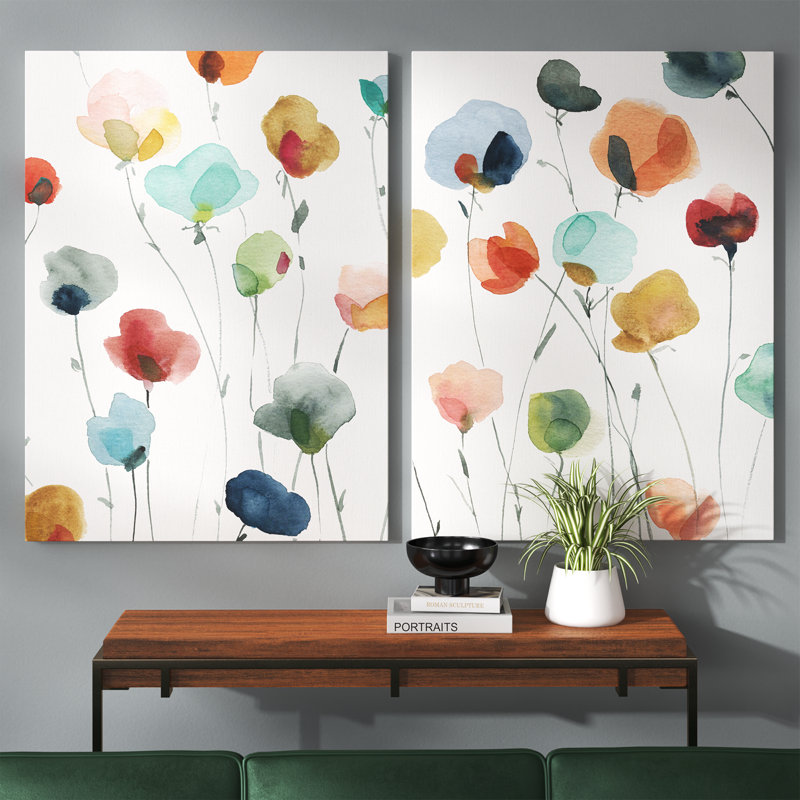 «Lollipop Garden I», ensemble de 2 impressions, H 32 po x l 48 po, Toile tendue, Sans cadre