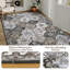 Tapis de salon fleuri 240 x 300 cm, grand tapis d'appoint oriental avec envers antidérapant, tapis de sol imprimé pliable, tapis d'intérieur traditionnel ne peluche pas pour chambre, salle à manger, cuisine, gris-brun-1246099446-1246099447