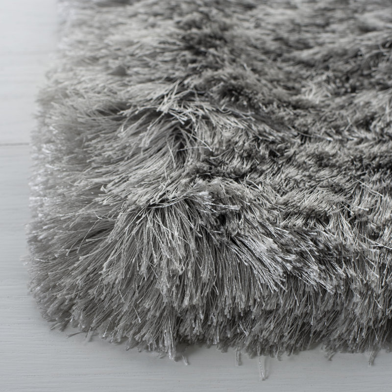 Morrell Hand Tufted Shag Solid Color Area Rug, Rectangle 3 pi x 5 pi