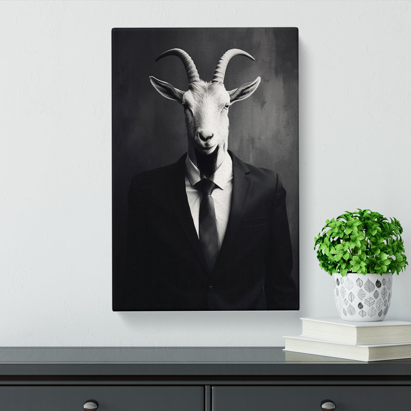 Goat Minimalism No.2 - Print, 50cm H x 35cm W x 3cm D