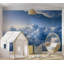 Murale paysage pelez et collez - formation de nuage moelleux-1840844165