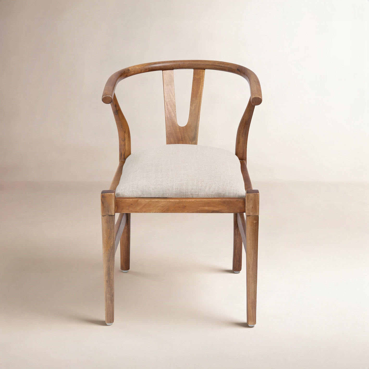 Farringdon Linen Mango Dining Chair, Natural, Light Brown
