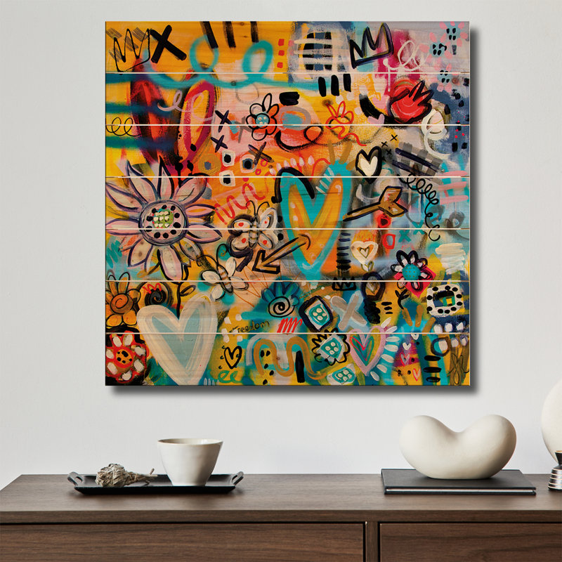Reproduction d'art mural en bois - Immersed In Optimism II par Samantha Redfern