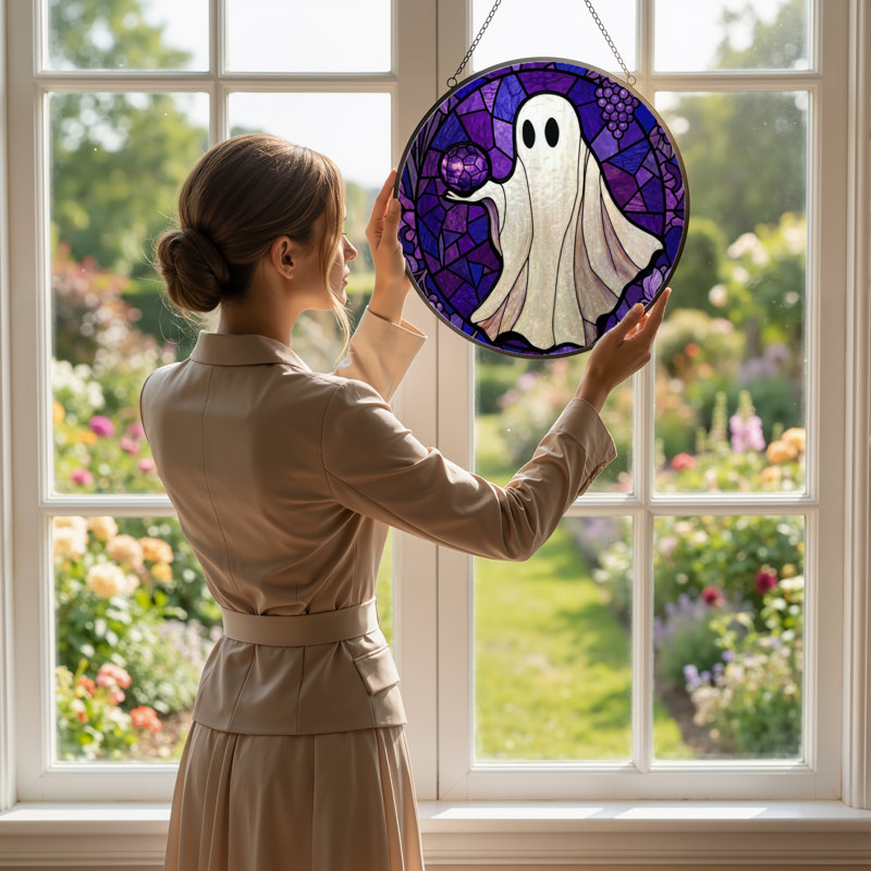 Vitrail vitrail 12 "H Ghost And Grape