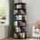 Bibliothèque rotative 6Tier, bibliothèque rotative à 360 ° pour les petits espaces, bibliothèque d'angle pour chambre à coucher, salon, salle d'étude
