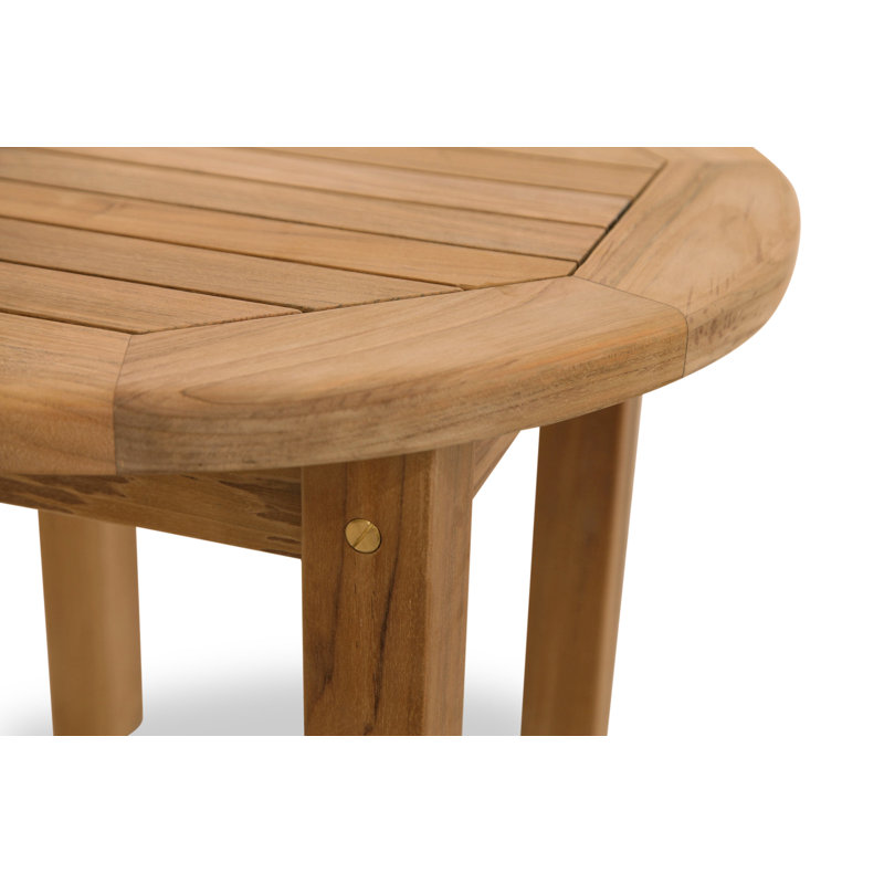 Table d'appoint ronde classique en teck 21 po