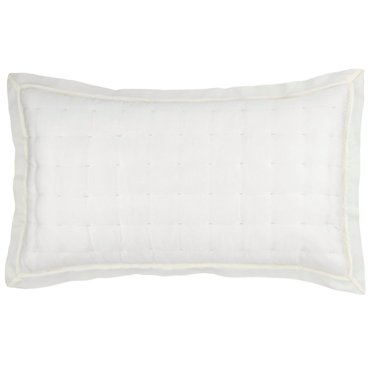 Quilted Silken Solid Euro Sham - White, Pine Cone Hill