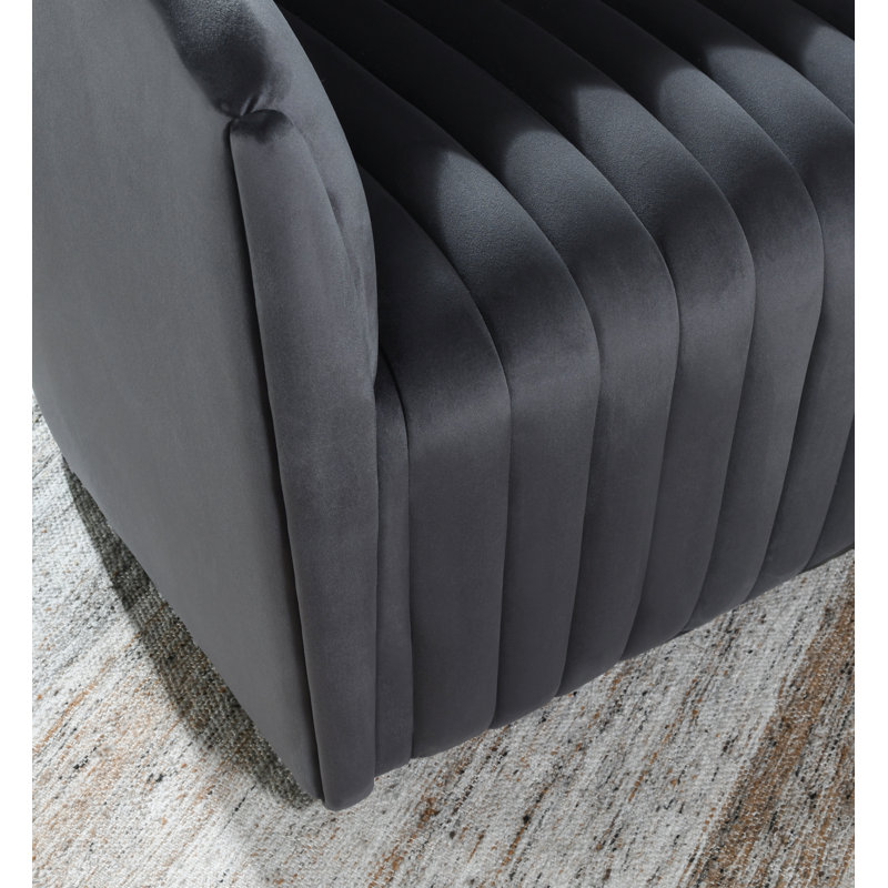 Marion Swivel Accent Chair, Gray