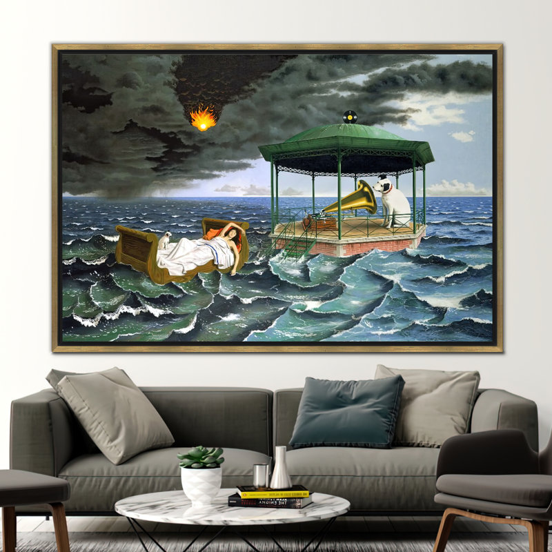 Print on Canvas, Gold Floater Framed, 80 cm H x 110 cm W