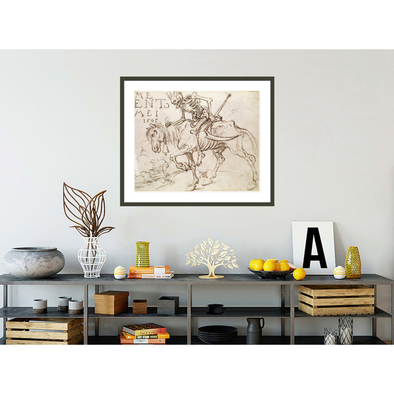 «La mort chevauchant» par Albrecht Dürer, impression giclée sur cadre, H 33,5 po x l 39,91 po