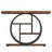 41.3" Industrial 4-Tier Console Table With Circle Base For Living Room, Hallway, Foyer-1573316948